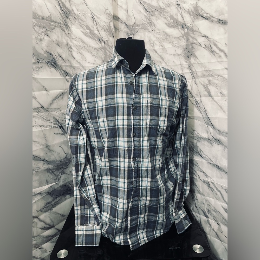 Wrangler Blue Plaid Men's Shirt